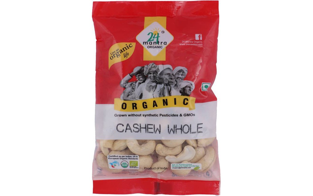 24 Mantra Organic Cashew Whole    Pack  100 grams